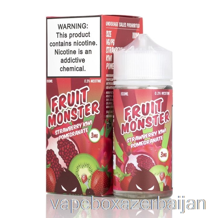 Vape Baku Strawberry Kiwi Pomegranate - Fruit Monster - 100mL 0mg